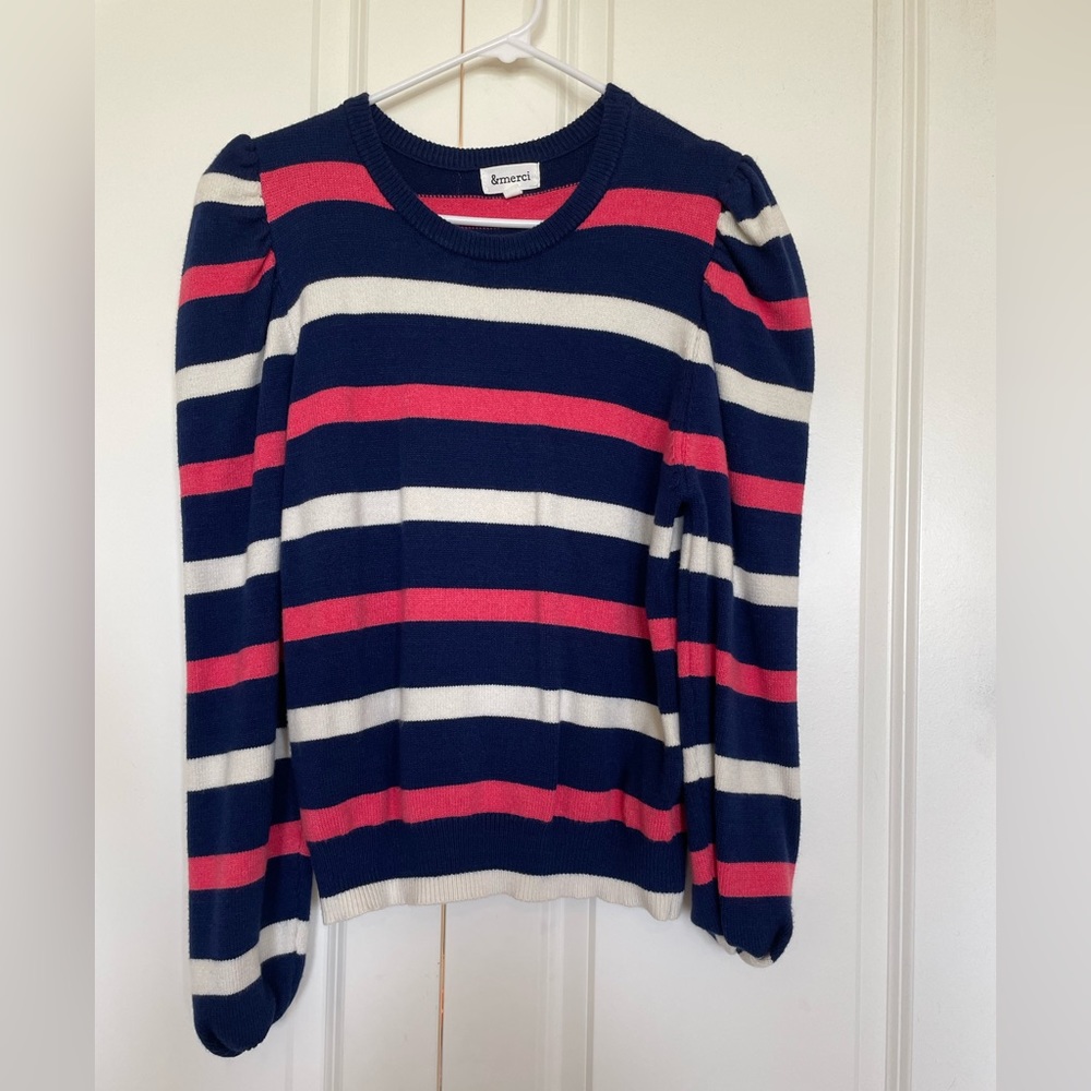 Boutique puff shoulder sweater
